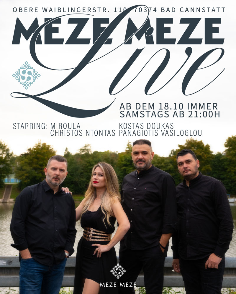 Livemusik-Plakat Meze Meze Taverna
